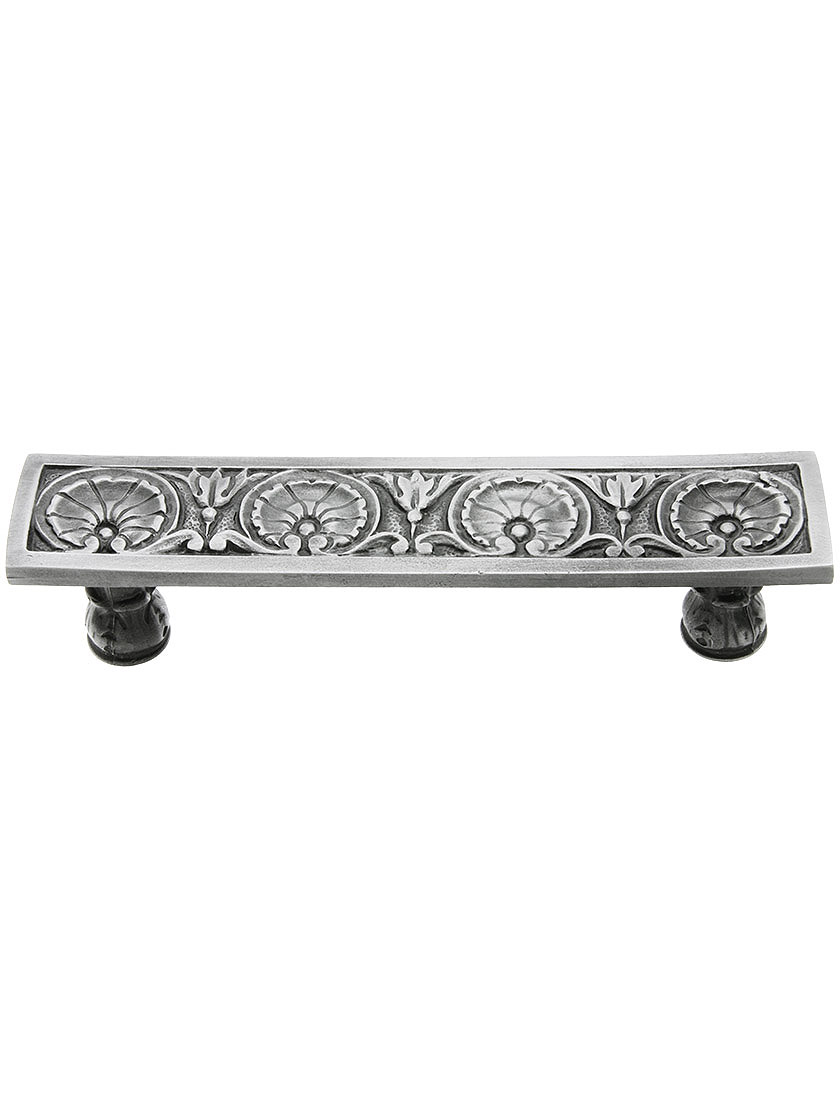 Kensington Drawer Pull - 4 inch Center to Center in Antique Pewter.